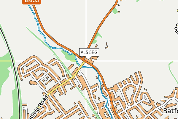AL5 5EG map - OS VectorMap District (Ordnance Survey)
