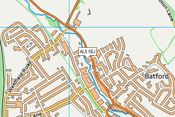 AL5 5EJ map - OS VectorMap District (Ordnance Survey)