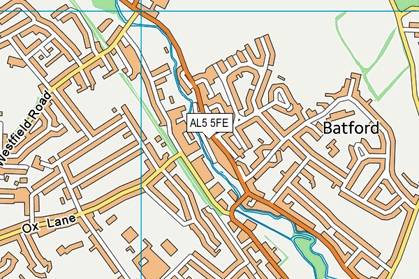 AL5 5FE map - OS VectorMap District (Ordnance Survey)