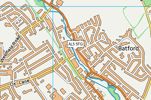AL5 5FG map - OS VectorMap District (Ordnance Survey)