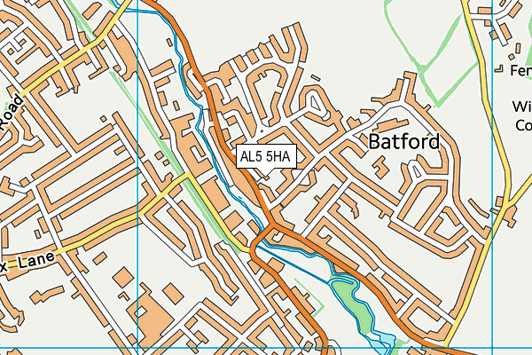 AL5 5HA map - OS VectorMap District (Ordnance Survey)