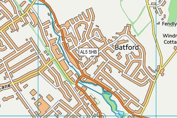 AL5 5HB map - OS VectorMap District (Ordnance Survey)