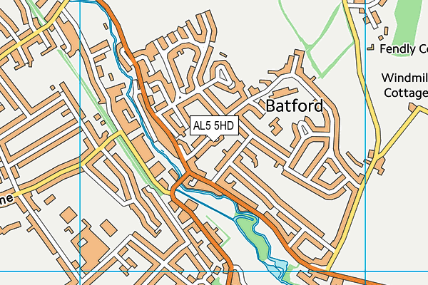 AL5 5HD map - OS VectorMap District (Ordnance Survey)