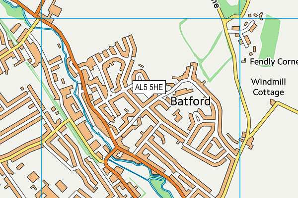 AL5 5HE map - OS VectorMap District (Ordnance Survey)
