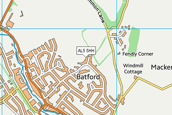 AL5 5HH map - OS VectorMap District (Ordnance Survey)