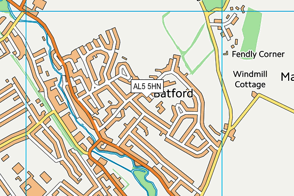 AL5 5HN map - OS VectorMap District (Ordnance Survey)