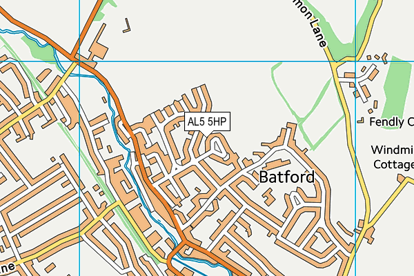 AL5 5HP map - OS VectorMap District (Ordnance Survey)