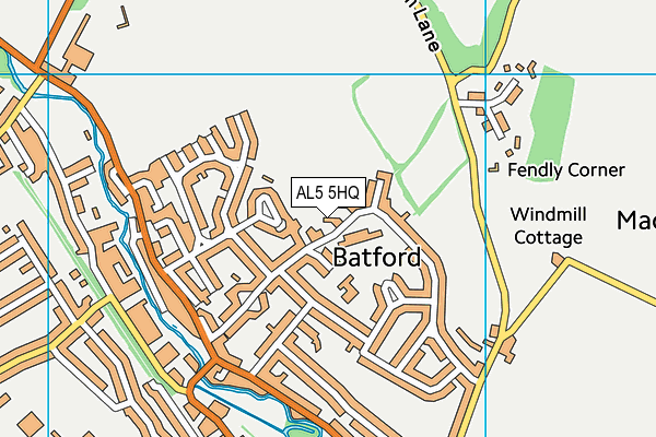AL5 5HQ map - OS VectorMap District (Ordnance Survey)