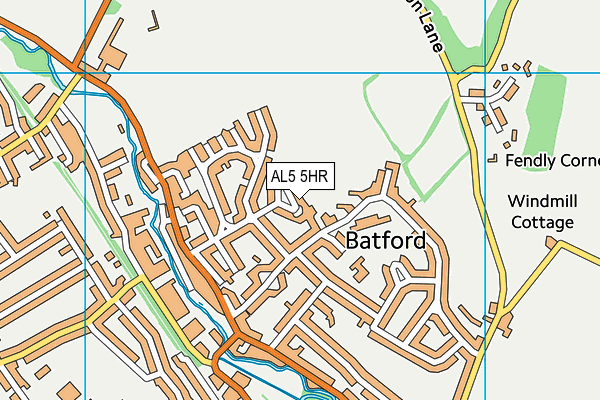 AL5 5HR map - OS VectorMap District (Ordnance Survey)