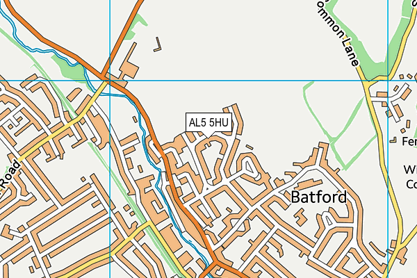 AL5 5HU map - OS VectorMap District (Ordnance Survey)
