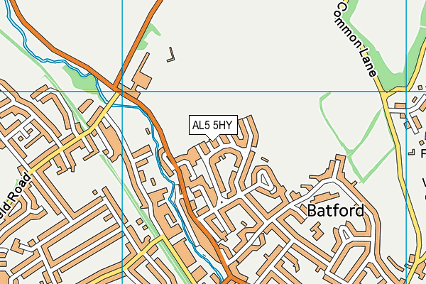 AL5 5HY map - OS VectorMap District (Ordnance Survey)