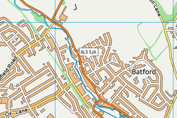 AL5 5JA map - OS VectorMap District (Ordnance Survey)