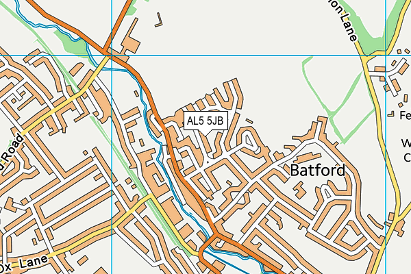AL5 5JB map - OS VectorMap District (Ordnance Survey)