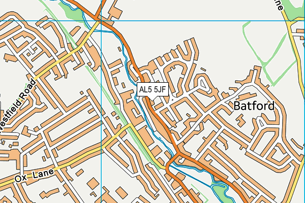 AL5 5JF map - OS VectorMap District (Ordnance Survey)