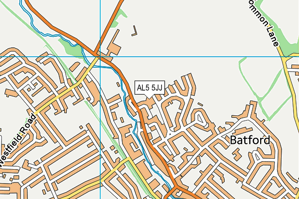 AL5 5JJ map - OS VectorMap District (Ordnance Survey)