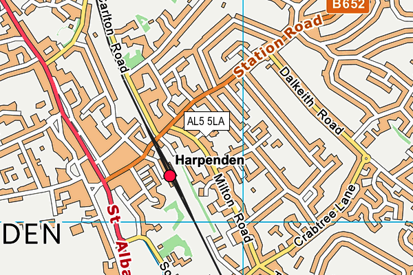 AL5 5LA map - OS VectorMap District (Ordnance Survey)