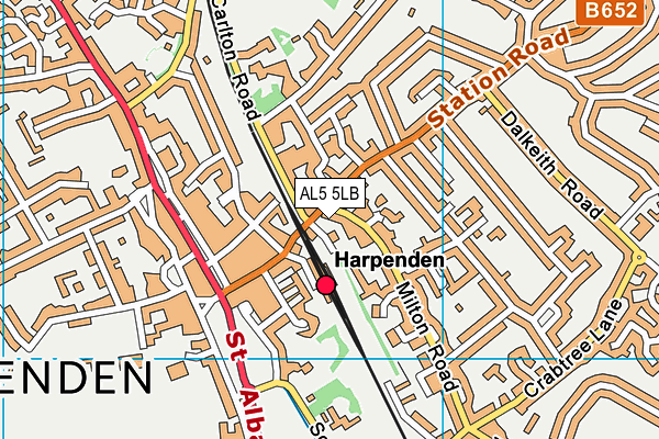 AL5 5LB map - OS VectorMap District (Ordnance Survey)