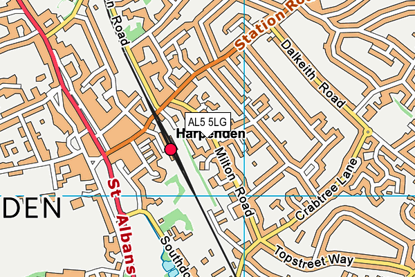 AL5 5LG map - OS VectorMap District (Ordnance Survey)