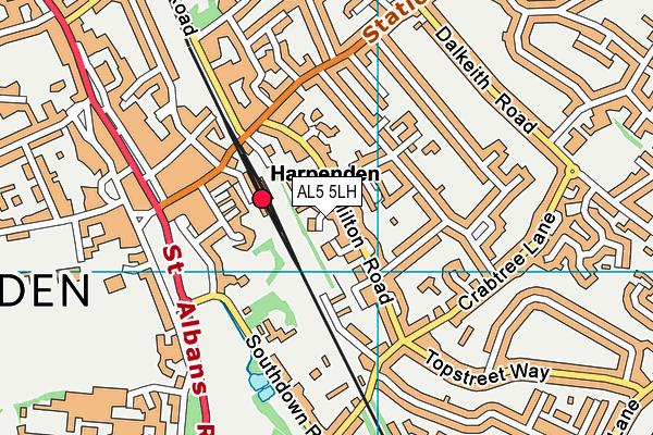 AL5 5LH map - OS VectorMap District (Ordnance Survey)