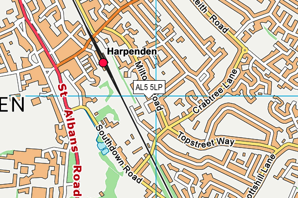 AL5 5LP map - OS VectorMap District (Ordnance Survey)