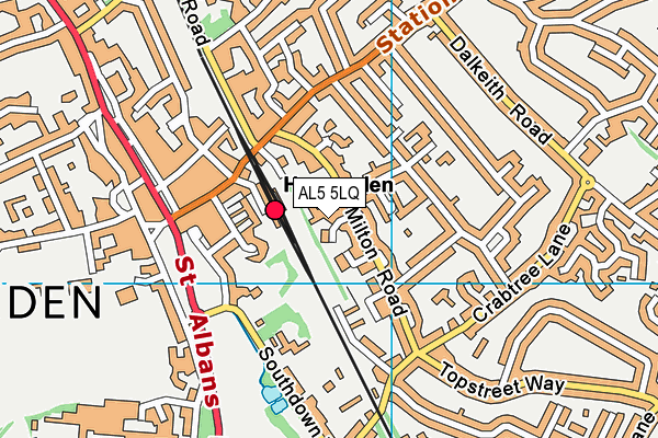 AL5 5LQ map - OS VectorMap District (Ordnance Survey)