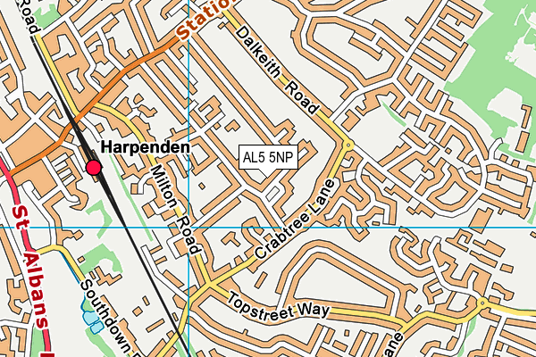 AL5 5NP map - OS VectorMap District (Ordnance Survey)