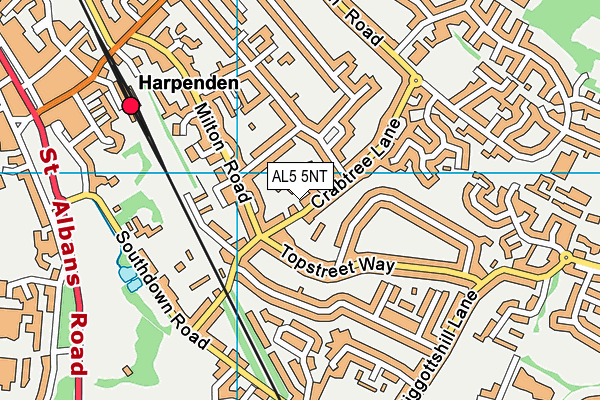 AL5 5NT map - OS VectorMap District (Ordnance Survey)