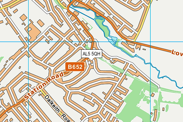 AL5 5QH map - OS VectorMap District (Ordnance Survey)