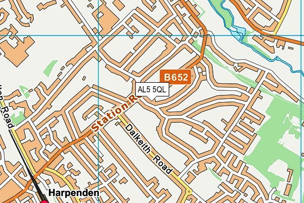 AL5 5QL map - OS VectorMap District (Ordnance Survey)