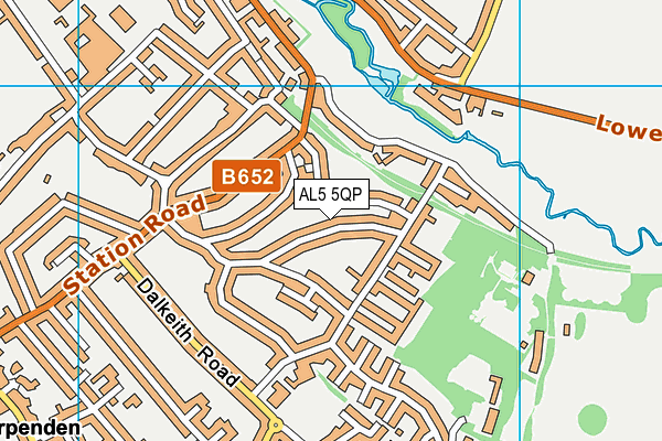 AL5 5QP map - OS VectorMap District (Ordnance Survey)