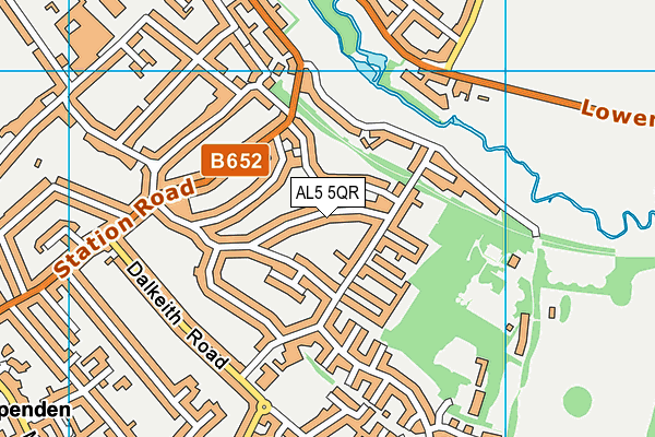 AL5 5QR map - OS VectorMap District (Ordnance Survey)