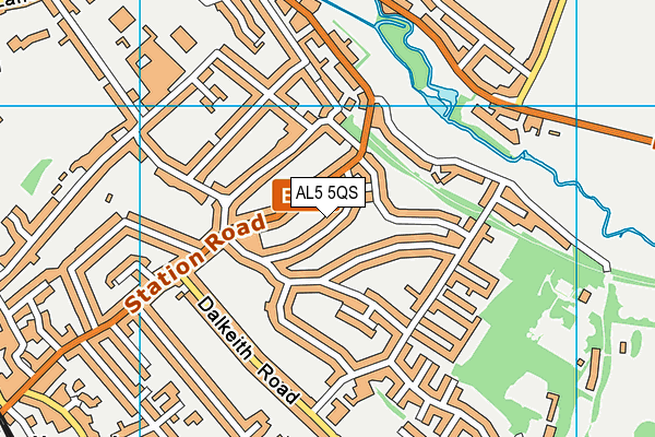 AL5 5QS map - OS VectorMap District (Ordnance Survey)