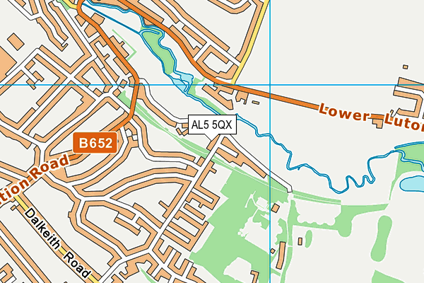 AL5 5QX map - OS VectorMap District (Ordnance Survey)