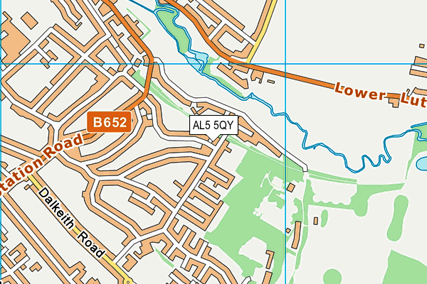 AL5 5QY map - OS VectorMap District (Ordnance Survey)