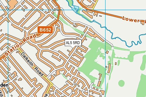 AL5 5RD map - OS VectorMap District (Ordnance Survey)