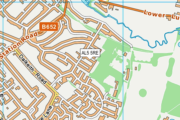AL5 5RE map - OS VectorMap District (Ordnance Survey)