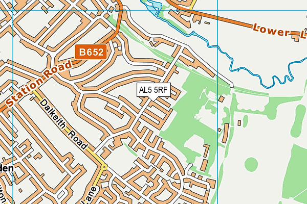 AL5 5RF map - OS VectorMap District (Ordnance Survey)