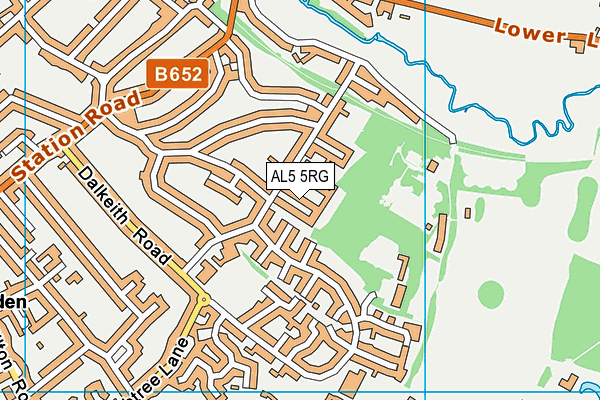 AL5 5RG map - OS VectorMap District (Ordnance Survey)