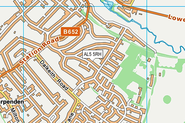 AL5 5RH map - OS VectorMap District (Ordnance Survey)