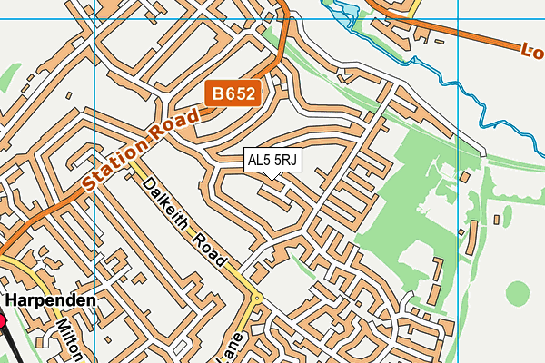 AL5 5RJ map - OS VectorMap District (Ordnance Survey)
