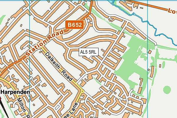 AL5 5RL map - OS VectorMap District (Ordnance Survey)