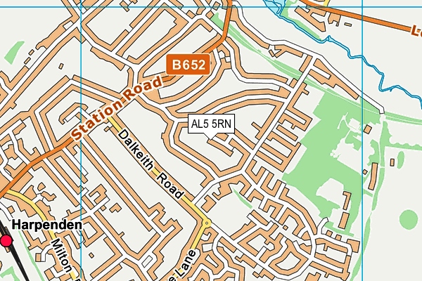 AL5 5RN map - OS VectorMap District (Ordnance Survey)