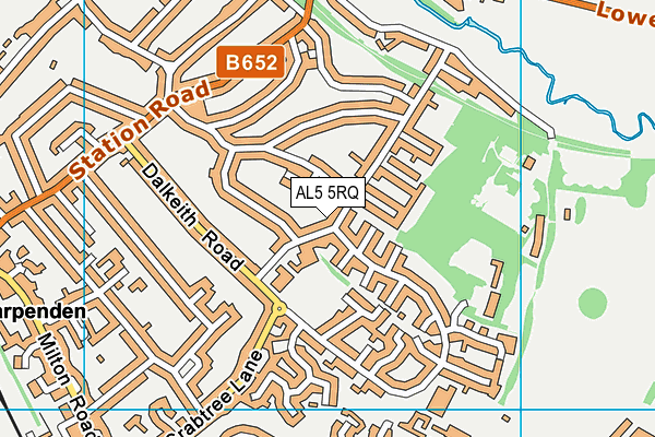 AL5 5RQ map - OS VectorMap District (Ordnance Survey)