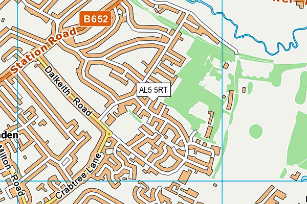 AL5 5RT map - OS VectorMap District (Ordnance Survey)
