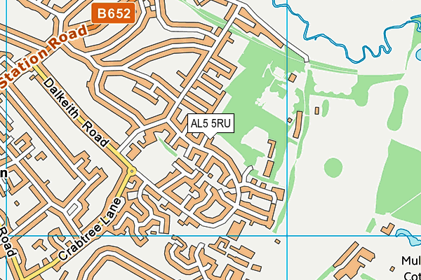 AL5 5RU map - OS VectorMap District (Ordnance Survey)