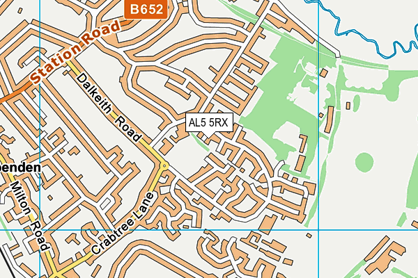 AL5 5RX map - OS VectorMap District (Ordnance Survey)