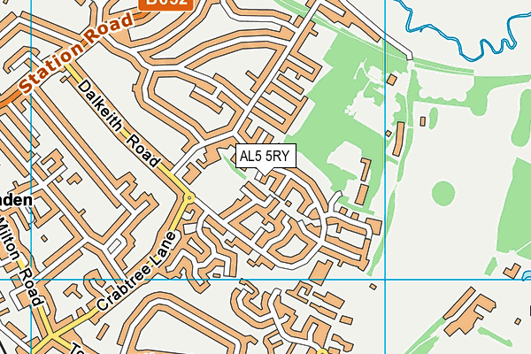 AL5 5RY map - OS VectorMap District (Ordnance Survey)