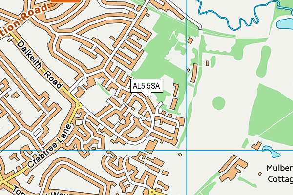 AL5 5SA map - OS VectorMap District (Ordnance Survey)