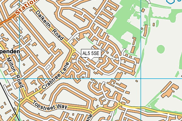 AL5 5SE map - OS VectorMap District (Ordnance Survey)