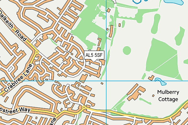 AL5 5SF map - OS VectorMap District (Ordnance Survey)
